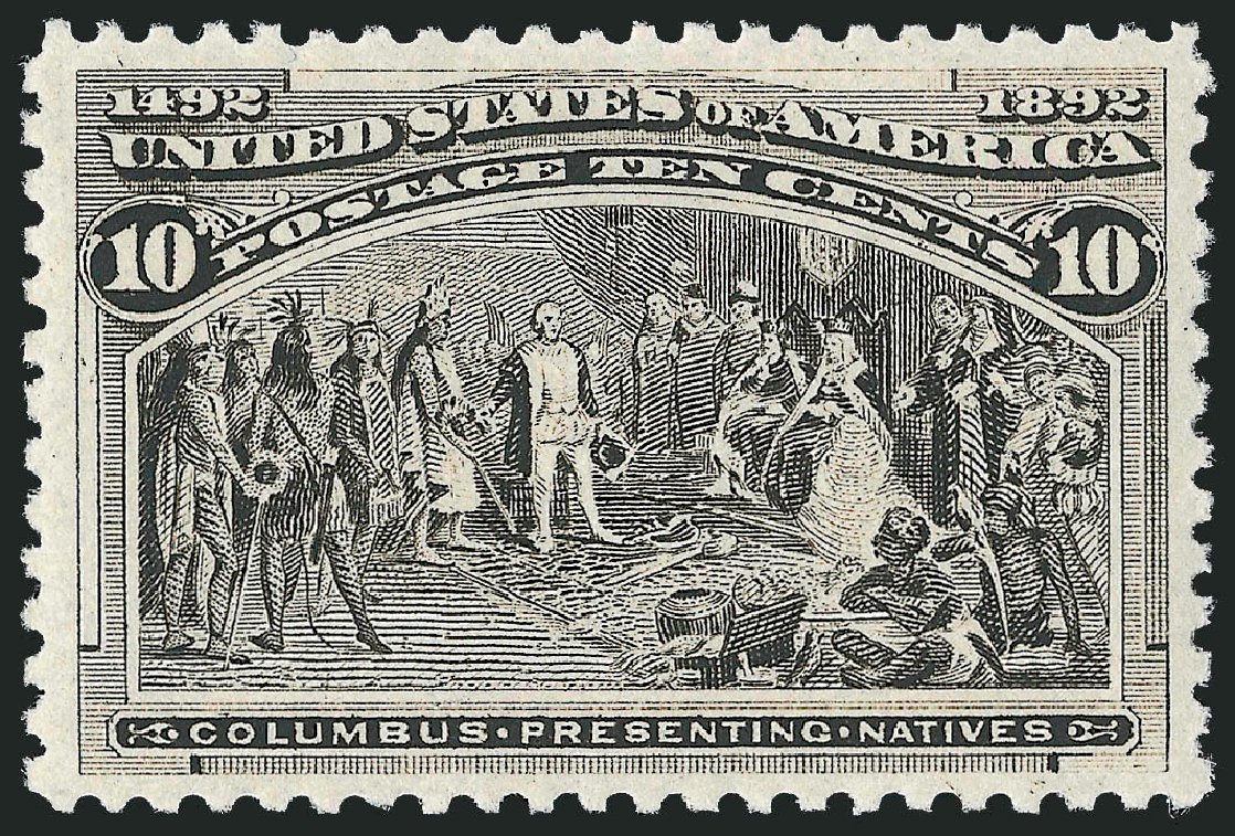 Price of US Stamps Scott Catalog #237 - 1893 10c Columbian Exposition. Robert Siegel Auction Galleries, Dec 2008, Sale 967, Lot 4381