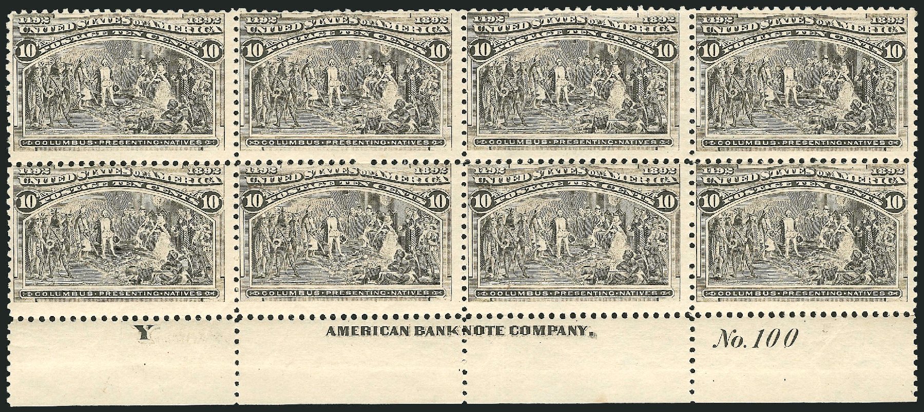 Costs of US Stamps Scott Cat. # 237 - 1893 10c Columbian Exposition. Robert Siegel Auction Galleries, Jul 2013, Sale 1050, Lot 354