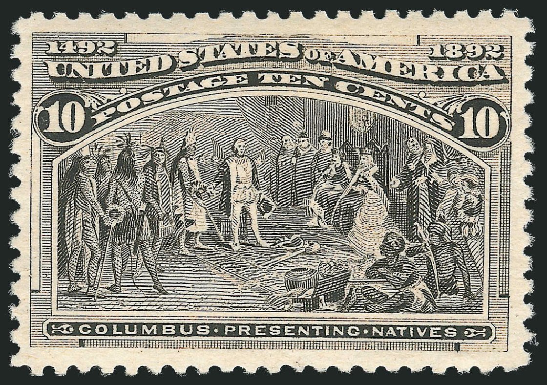 Costs of US Stamps Scott Catalogue #237: 1893 10c Columbian Exposition. Robert Siegel Auction Galleries, Dec 2013, Sale 1062, Lot 424