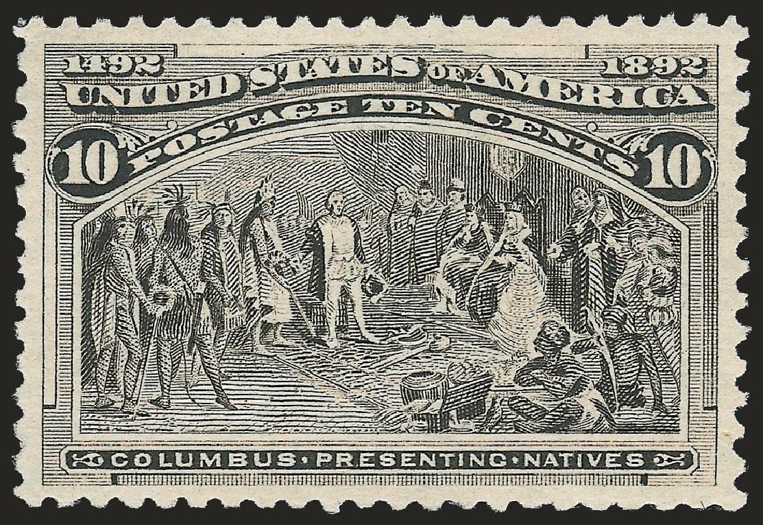 Values of US Stamp Scott #237: 10c 1893 Columbian Exposition. Robert Siegel Auction Galleries, Jun 2010, Sale 992, Lot 2294