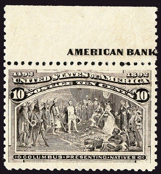 US Stamps Prices Scott 237 - 10c 1893 Columbian Exposition. Spink Shreves Galleries, Jan 2014, Sale 146, Lot 304
