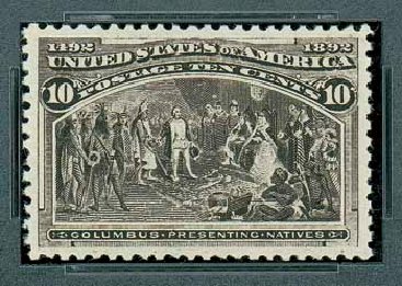 US Stamp Value Scott Catalog # 237: 10c 1893 Columbian Exposition. Matthew Bennett International, Oct 2007, Sale 322, Lot 2085