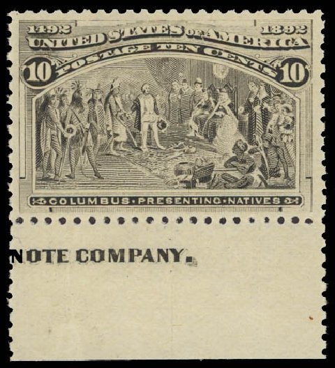 Costs of US Stamp Scott Cat. # 237 - 1893 10c Columbian Exposition. Daniel Kelleher Auctions, Jun 2012, Sale 630, Lot 1515
