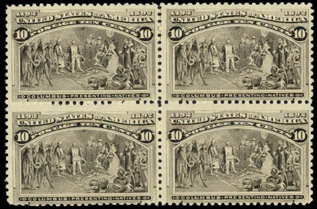 Prices of US Stamp Scott Cat. 237: 10c 1893 Columbian Exposition. Daniel Kelleher Auctions, Mar 2013, Sale 635, Lot 362