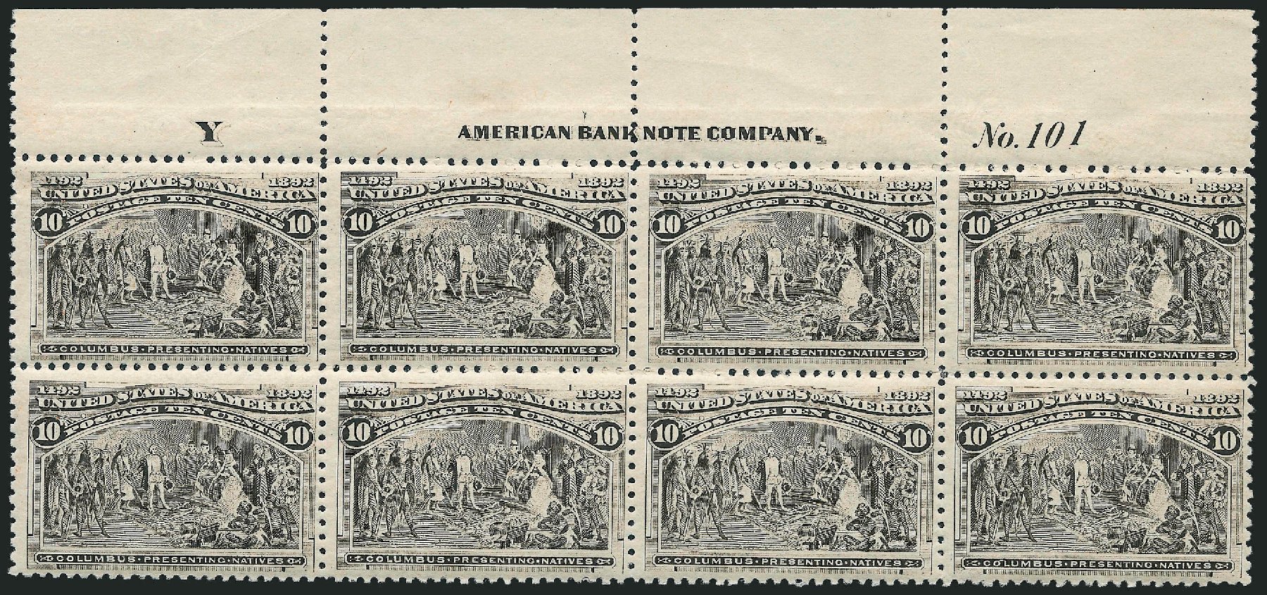 Value of US Stamp Scott Catalog 237: 1893 10c Columbian Exposition. Robert Siegel Auction Galleries, Apr 2009, Sale 971, Lot 1152
