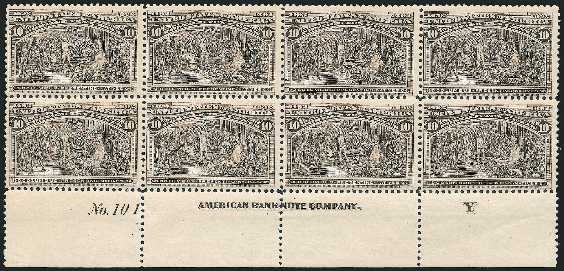 US Stamp Value Scott #237: 10c 1893 Columbian Exposition. Robert Siegel Auction Galleries, Apr 2009, Sale 971, Lot 1153