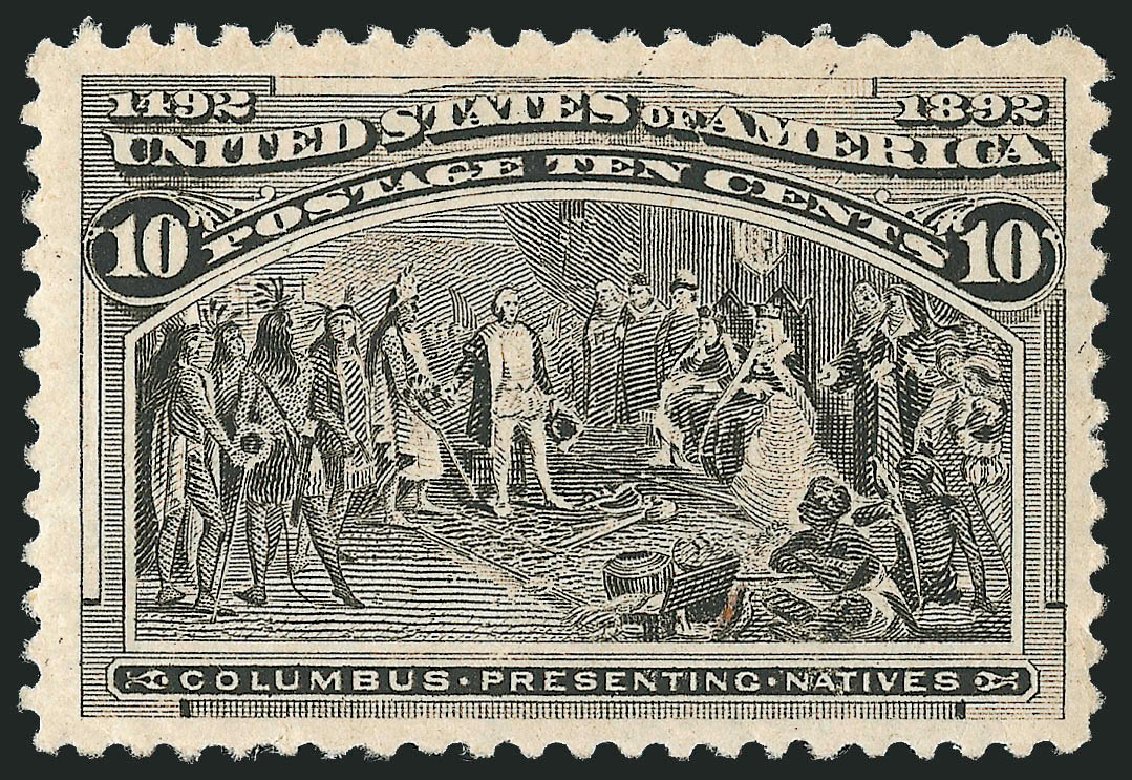 US Stamp Values Scott Cat. # 237 - 1893 10c Columbian Exposition. Robert Siegel Auction Galleries, Dec 2009, Sale 982, Lot 5563