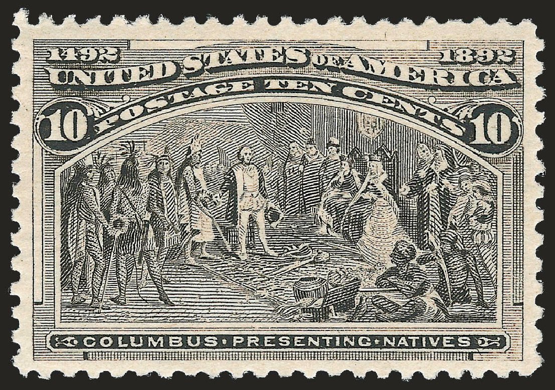US Stamps Value Scott Catalog 237: 10c 1893 Columbian Exposition. Robert Siegel Auction Galleries, Jun 2010, Sale 992, Lot 2293