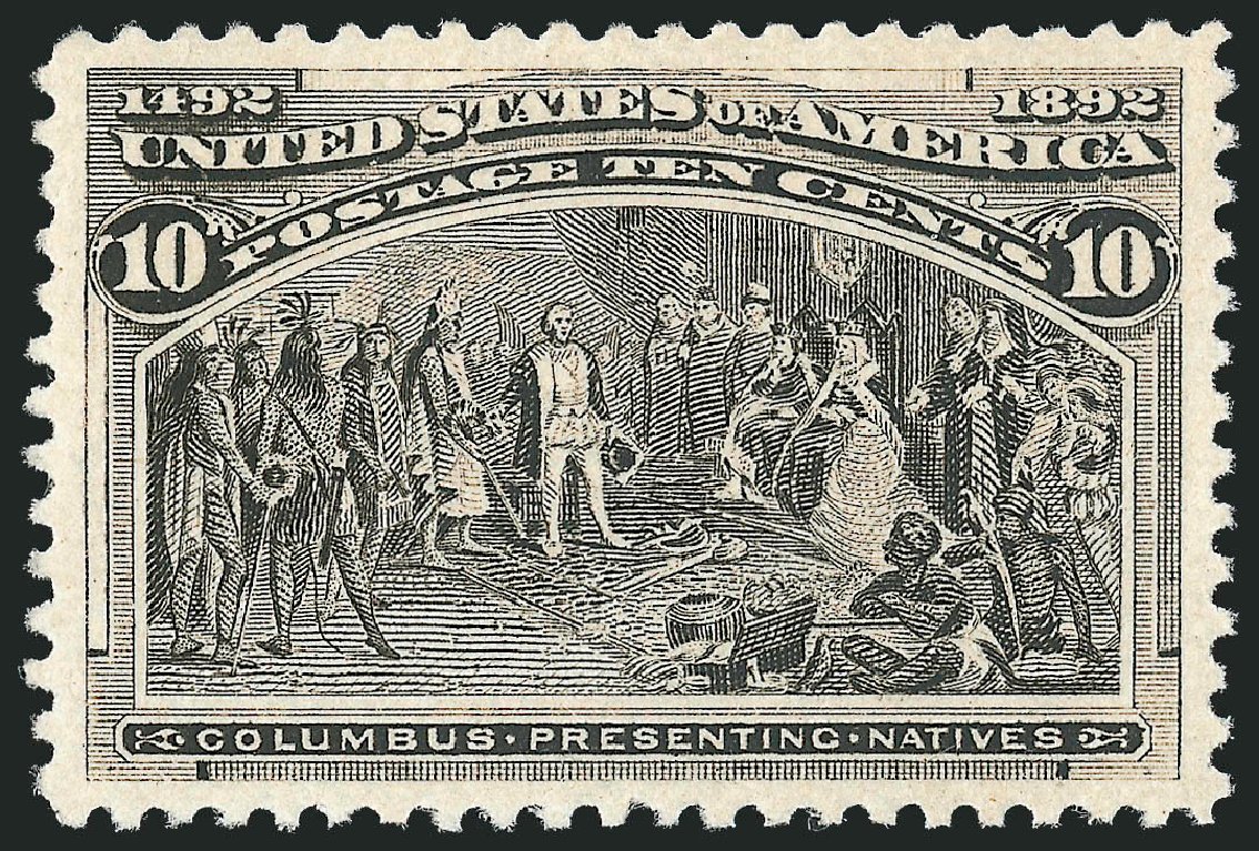 Values of US Stamp Scott Catalog 237 - 10c 1893 Columbian Exposition. Robert Siegel Auction Galleries, Dec 2012, Sale 1037, Lot 1826