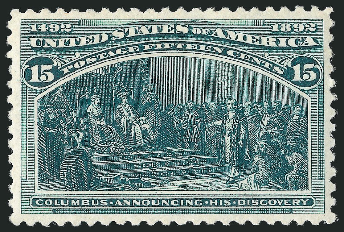 Values of US Stamp Scott Catalogue #238: 1893 15c Columbian Exposition. Robert Siegel Auction Galleries, Mar 2011, Sale 1007, Lot 2417
