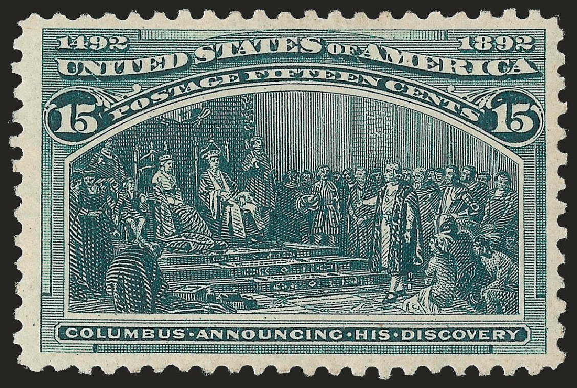Costs of US Stamp Scott 238 - 15c 1893 Columbian Exposition. Robert Siegel Auction Galleries, Jun 2010, Sale 992, Lot 2297