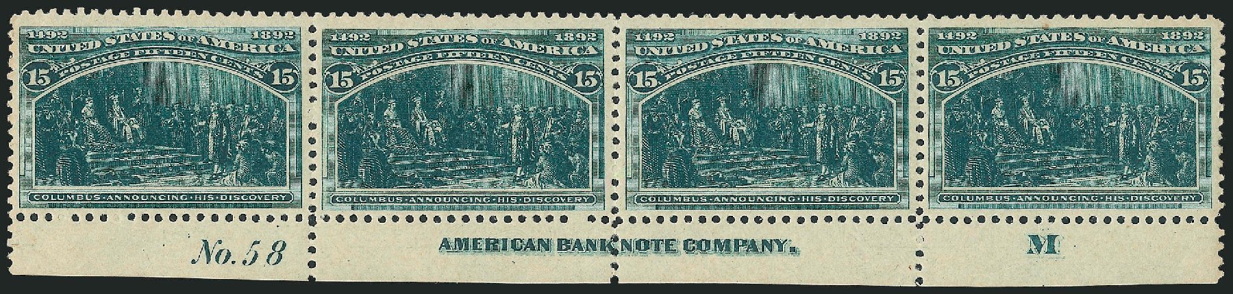 Value of US Stamps Scott Cat. #238 - 15c 1893 Columbian Exposition. Robert Siegel Auction Galleries, Oct 2010, Sale 997, Lot 5687