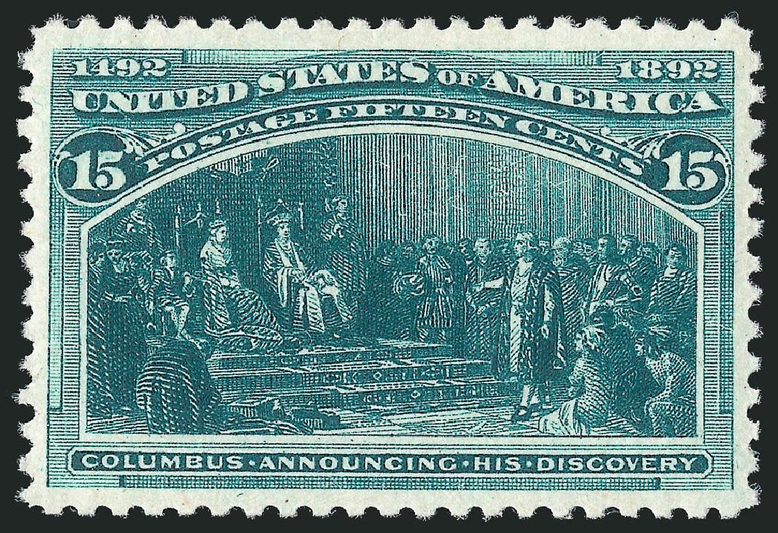 US Stamps Prices Scott Cat. #238: 15c 1893 Columbian Exposition. Robert Siegel Auction Galleries, Mar 2013, Sale 1040, Lot 1488