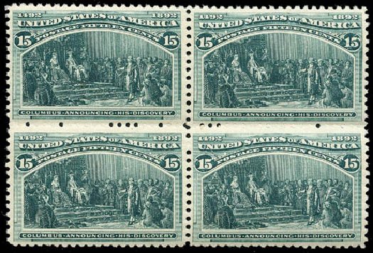 US Stamps Value Scott 238 - 15c 1893 Columbian Exposition. Matthew Bennett International, Apr 2008, Sale 326, Lot 219