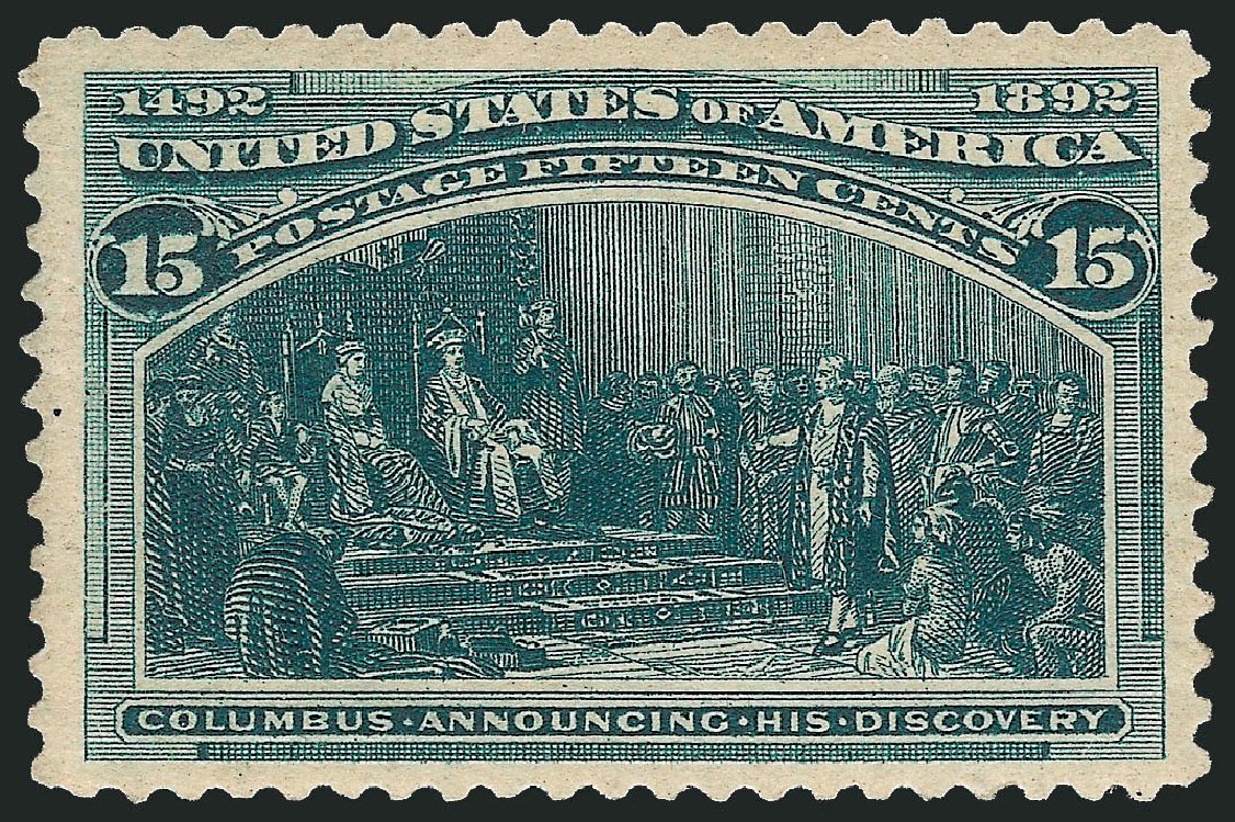 US Stamps Value Scott Cat. #238 - 1893 15c Columbian Exposition. Robert Siegel Auction Galleries, Mar 2011, Sale 1007, Lot 2419