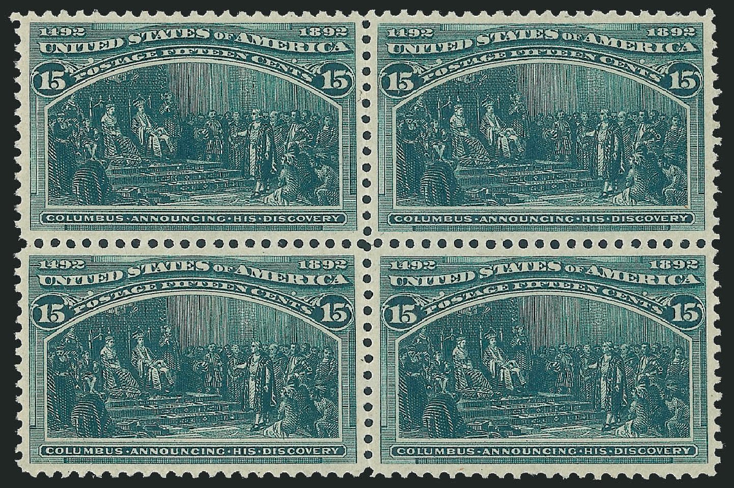 US Stamps Prices Scott Cat. #238: 15c 1893 Columbian Exposition. Robert Siegel Auction Galleries, Mar 2011, Sale 1007, Lot 2479