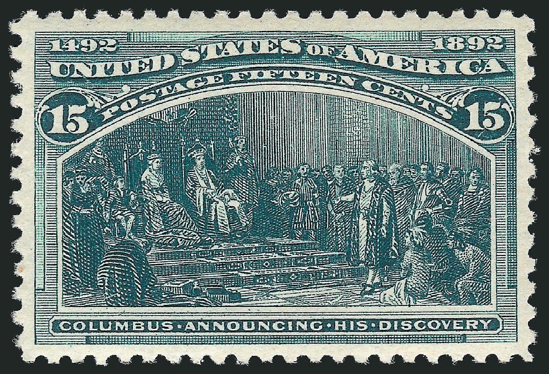 Value of US Stamp Scott Cat. 238 - 1893 15c Columbian Exposition. Robert Siegel Auction Galleries, Mar 2012, Sale 1019, Lot 549