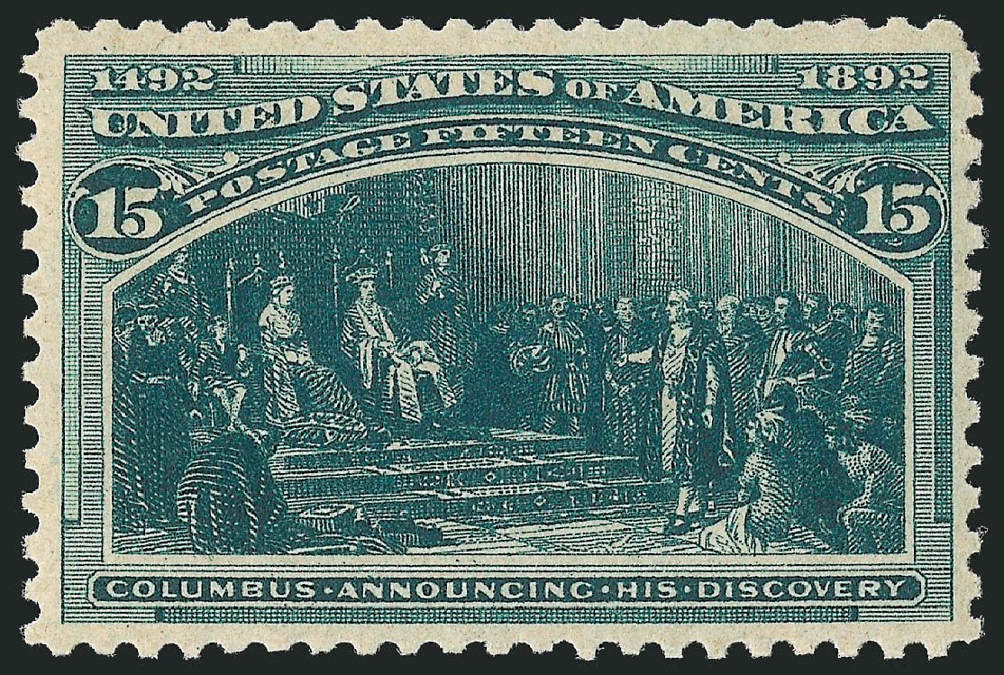 Prices of US Stamps Scott Cat. #238 - 1893 15c Columbian Exposition. Robert Siegel Auction Galleries, Dec 2012, Sale 1037, Lot 1829