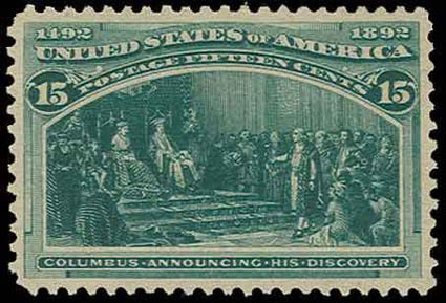 Price of US Stamp Scott Cat. 238: 15c 1893 Columbian Exposition. H.R. Harmer, Nov 2013, Sale 3004, Lot 1160