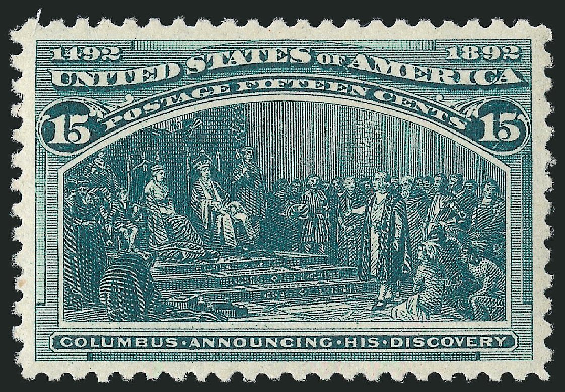 Values of US Stamp Scott #238 - 1893 15c Columbian Exposition. Robert Siegel Auction Galleries, Dec 2012, Sale 1037, Lot 1830