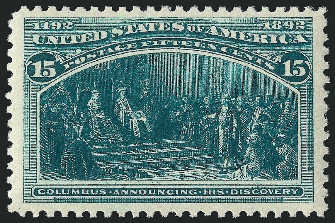 Values of US Stamp Scott #238: 1893 15c Columbian Exposition. Robert Siegel Auction Galleries, May 2013, Sale 1044, Lot 190