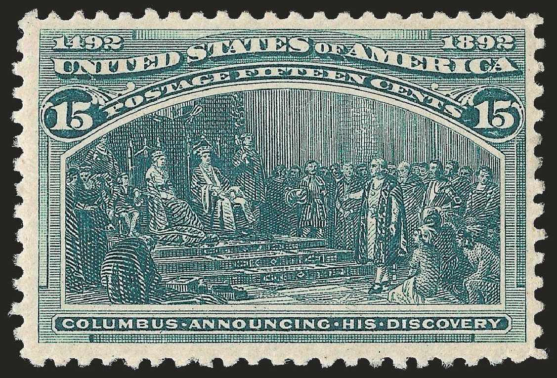 Values of US Stamps Scott Catalog # 238: 1893 15c Columbian Exposition. Robert Siegel Auction Galleries, Jun 2009, Sale 975, Lot 1520