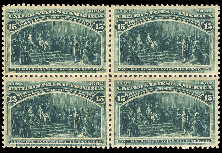 Value of US Stamps Scott #238: 15c 1893 Columbian Exposition. Cherrystone Auctions, Apr 2011, Sale 201104, Lot 1011