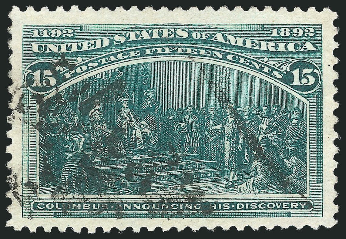 US Stamps Prices Scott Catalog # 238 - 1893 15c Columbian Exposition. Robert Siegel Auction Galleries, Sep 2012, Sale 1027, Lot 121