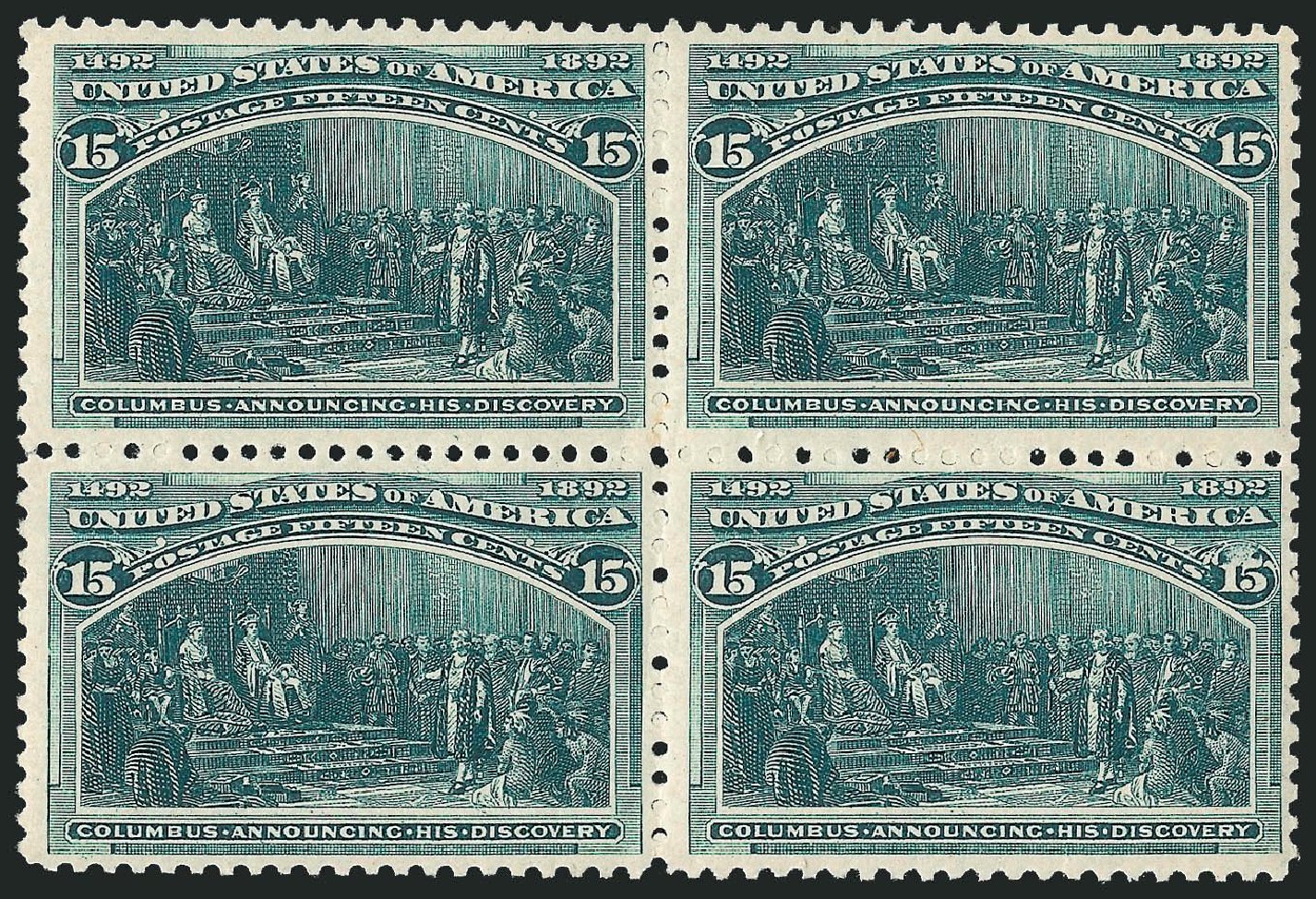 US Stamps Prices Scott Catalog # 238 - 15c 1893 Columbian Exposition. Robert Siegel Auction Galleries, Mar 2014, Sale 1067, Lot 1231