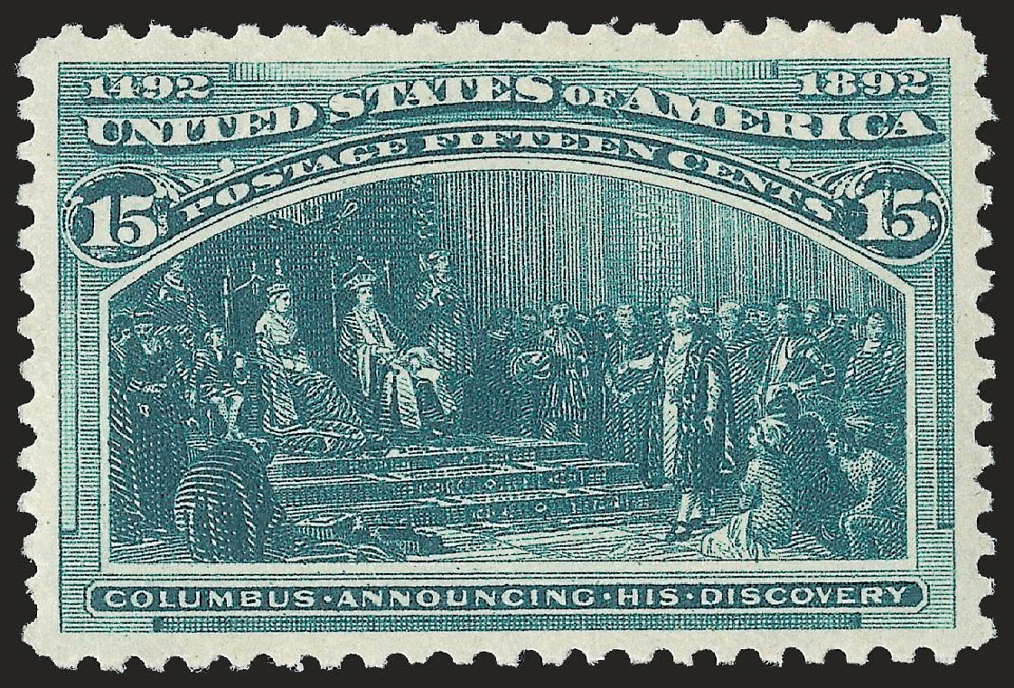US Stamp Prices Scott 238 - 15c 1893 Columbian Exposition. Robert Siegel Auction Galleries, Jun 2009, Sale 975, Lot 1521