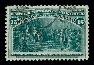 Cost of US Stamp Scott Catalog 238: 15c 1893 Columbian Exposition. Matthew Bennett International, Dec 2007, Sale 325, Lot 1744
