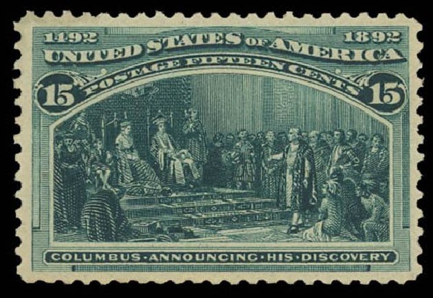 Value of US Stamp Scott 238 - 15c 1893 Columbian Exposition. Daniel Kelleher Auctions, Oct 2011, Sale 626, Lot 224