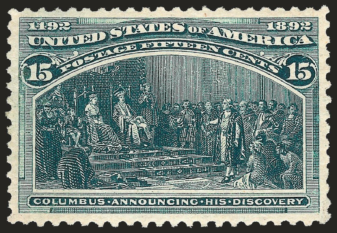US Stamps Prices Scott #238: 1893 15c Columbian Exposition. Robert Siegel Auction Galleries, Sep 2008, Sale 962, Lot 2504