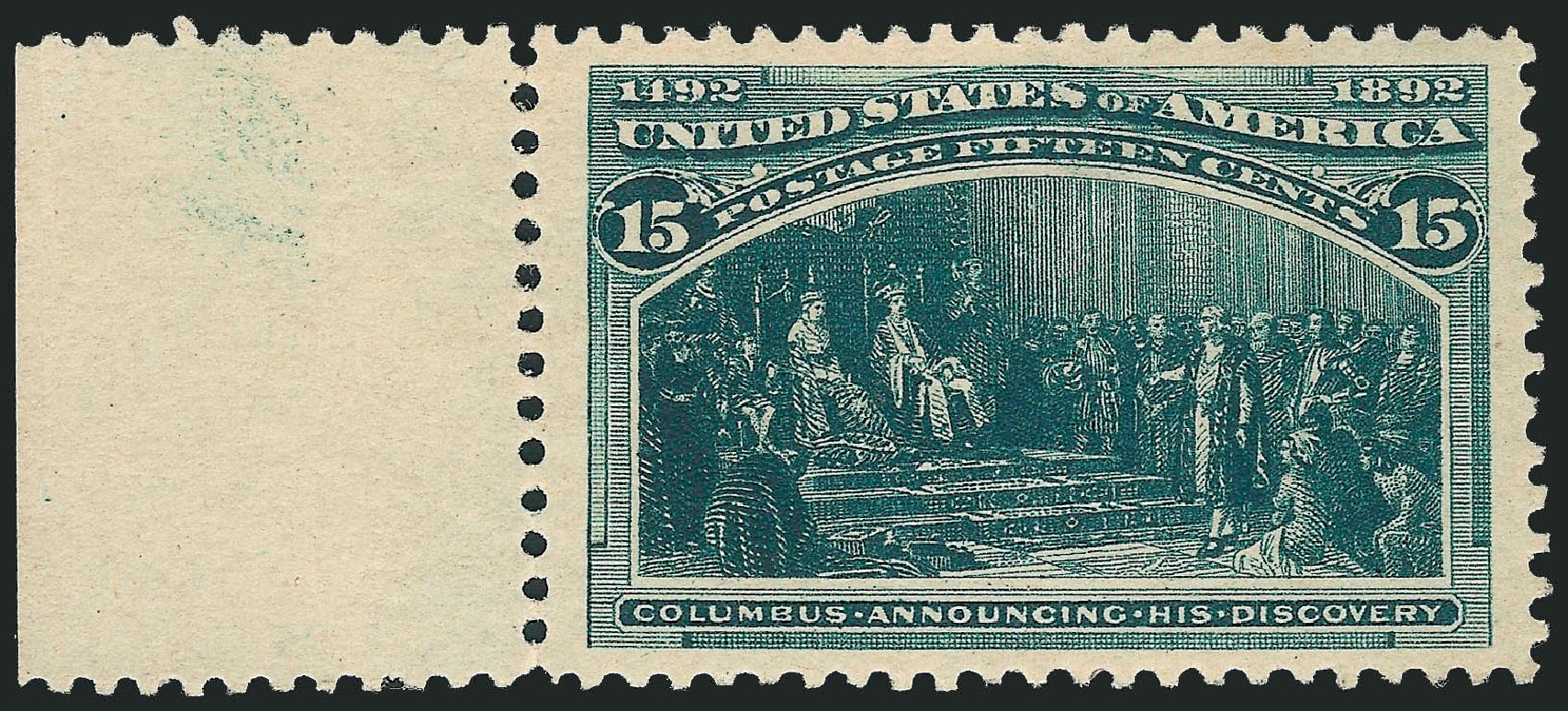 Costs of US Stamps Scott Catalogue # 238: 15c 1893 Columbian Exposition. Robert Siegel Auction Galleries, Dec 2008, Sale 967, Lot 4384