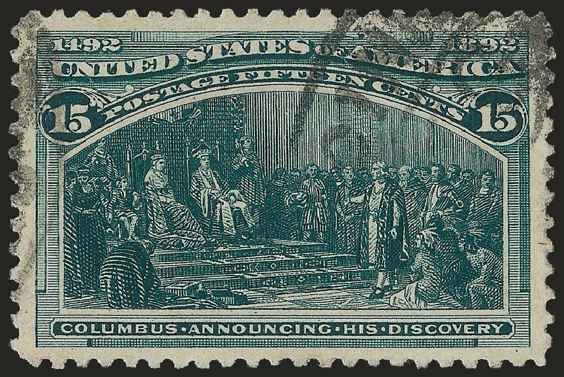 Prices of US Stamps Scott 238 - 1893 15c Columbian Exposition. Robert Siegel Auction Galleries, Apr 2010, Sale 984, Lot 554
