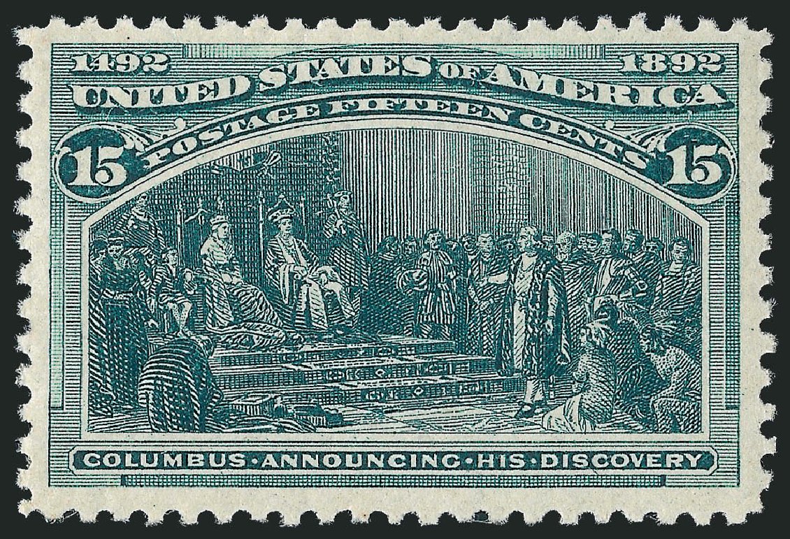 US Stamp Value Scott Catalogue 238: 15c 1893 Columbian Exposition. Robert Siegel Auction Galleries, Oct 2010, Sale 997, Lot 5684