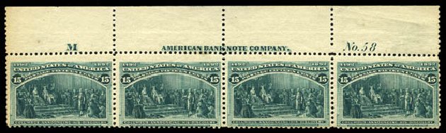 US Stamp Prices Scott Cat. #238: 15c 1893 Columbian Exposition. Matthew Bennett International, Mar 2012, Sale 344, Lot 4425