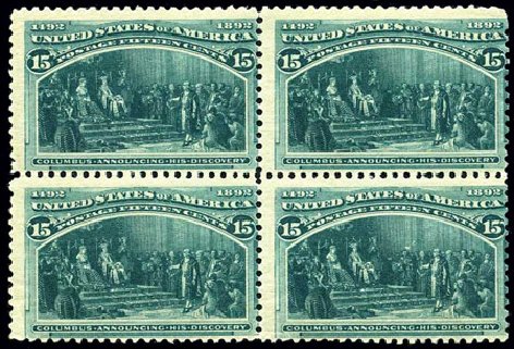 Prices of US Stamps Scott Catalogue #238: 1893 15c Columbian Exposition. Harmer-Schau Auction Galleries, Feb 2009, Sale 80, Lot 1205