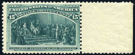 Costs of US Stamps Scott #238: 15c 1893 Columbian Exposition. Harmer-Schau Auction Galleries, Feb 2010, Sale 84, Lot 1435