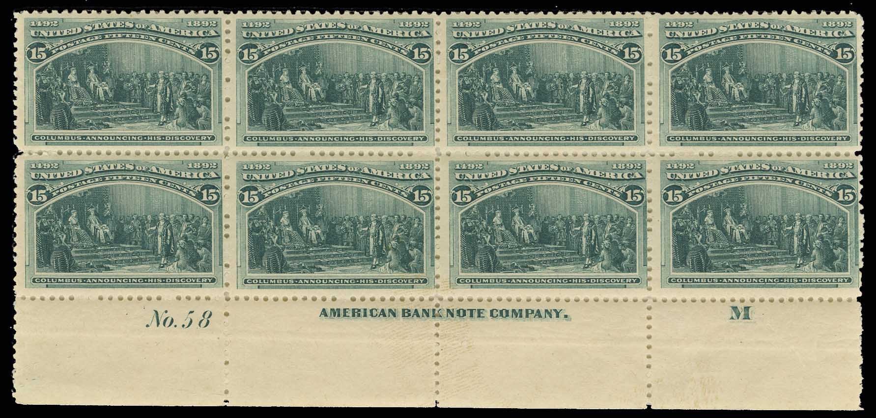 Prices of US Stamp Scott Catalog 238 - 15c 1893 Columbian Exposition. H.R. Harmer, May 2014, Sale 3005, Lot 1175