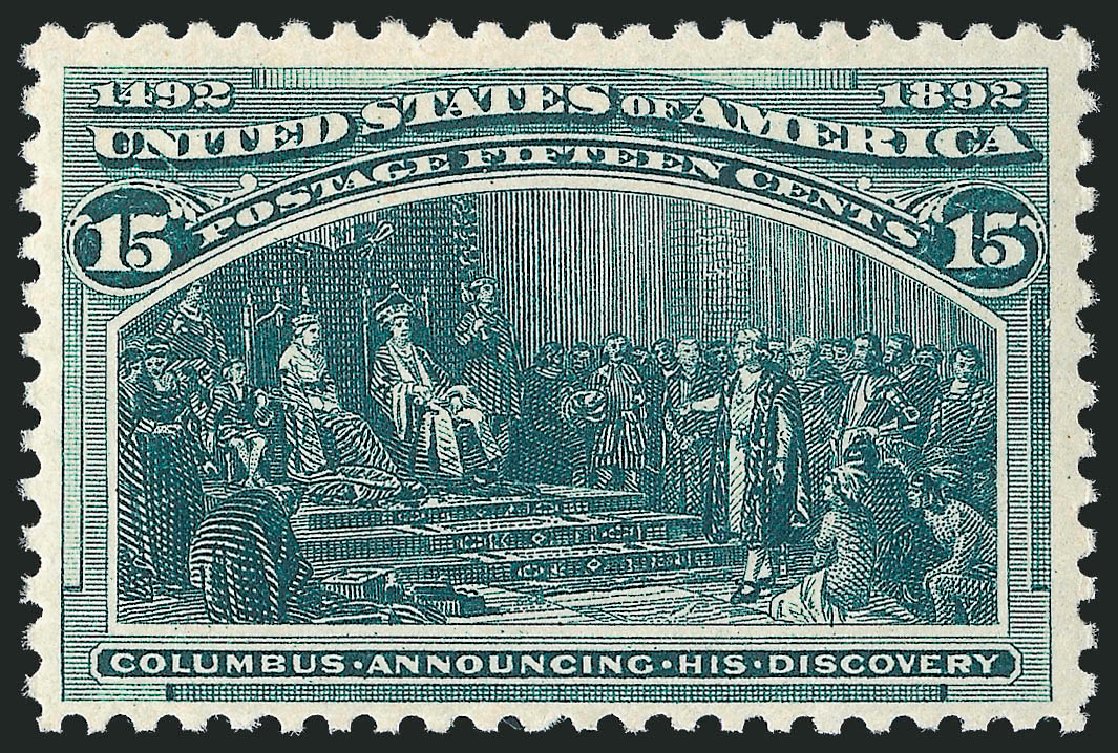 US Stamp Value Scott Catalog #238: 1893 15c Columbian Exposition. Robert Siegel Auction Galleries, Oct 2011, Sale 1014, Lot 1505