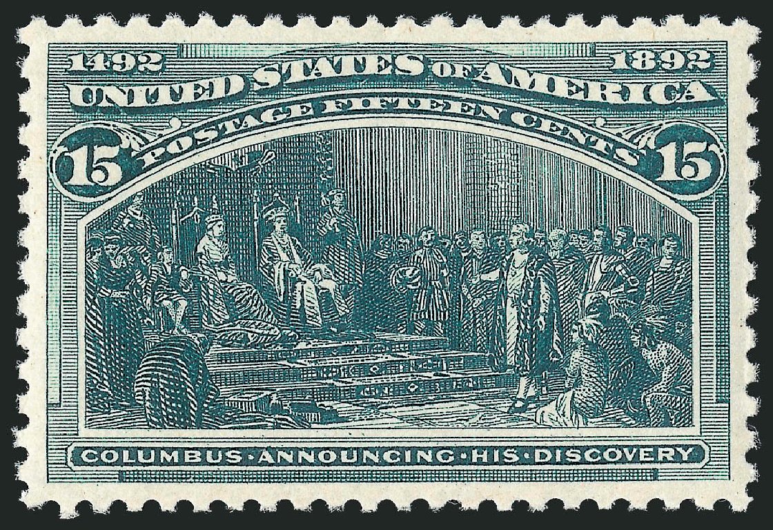 US Stamps Price Scott Catalogue 238: 15c 1893 Columbian Exposition. Robert Siegel Auction Galleries, Dec 2013, Sale 1062, Lot 425