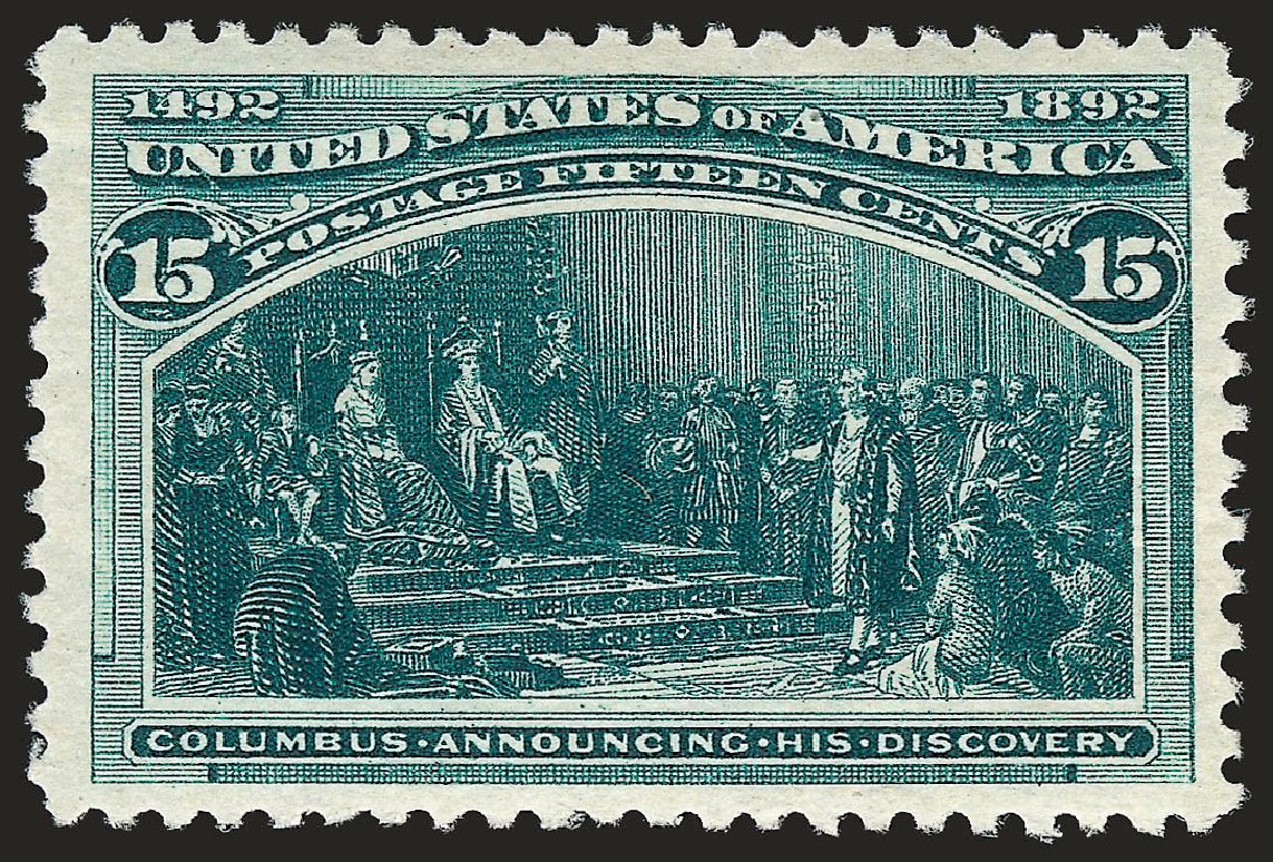 Costs of US Stamp Scott #238 - 1893 15c Columbian Exposition. Robert Siegel Auction Galleries, Sep 2008, Sale 962, Lot 2505