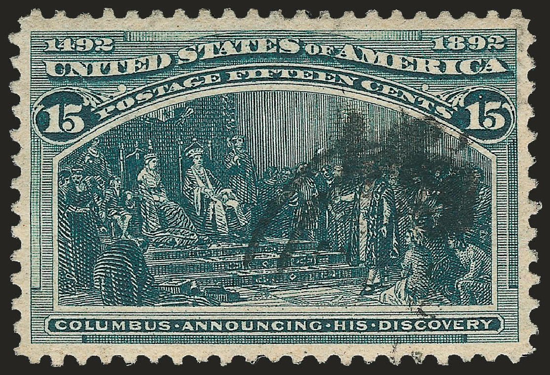 Prices of US Stamp Scott Catalog 238 - 15c 1893 Columbian Exposition. Robert Siegel Auction Galleries, Dec 2008, Sale 967, Lot 4385