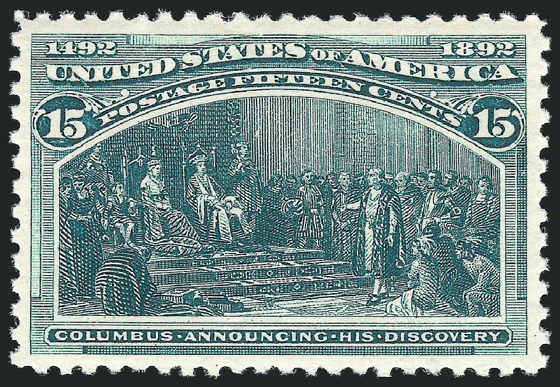 US Stamps Price Scott 238: 15c 1893 Columbian Exposition. Robert Siegel Auction Galleries, Sep 2009, Sale 976, Lot 1685