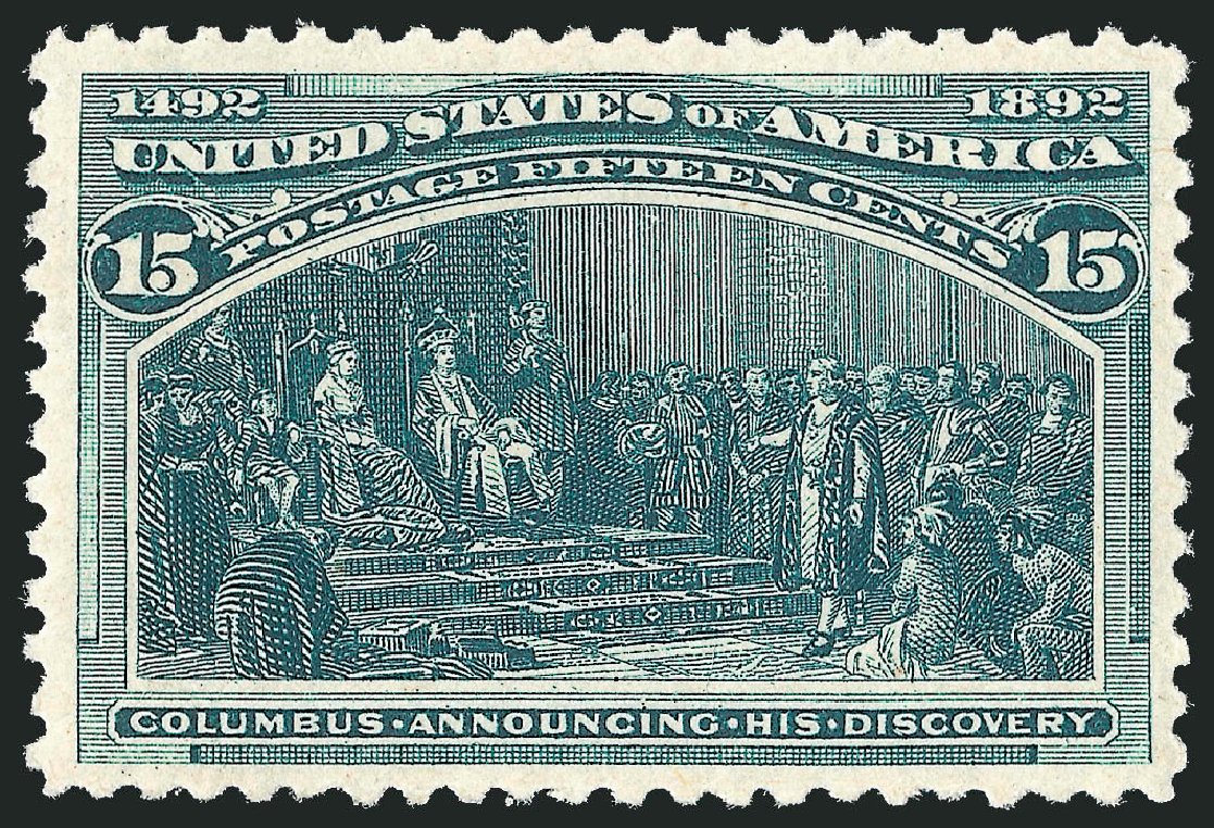 US Stamps Value Scott Catalog #238: 15c 1893 Columbian Exposition. Robert Siegel Auction Galleries, Oct 2010, Sale 997, Lot 5685