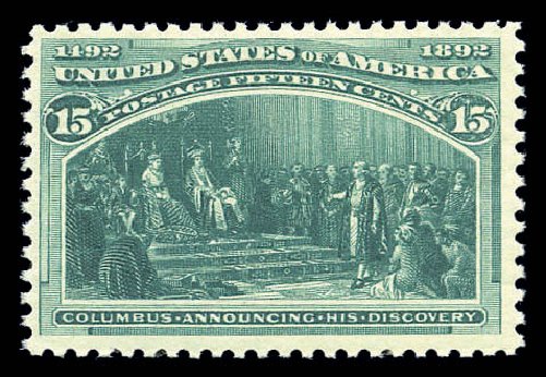 US Stamps Value Scott #238 - 1893 15c Columbian Exposition. Matthew Bennett International, Sep 2010, Sale 333, Lot 3652
