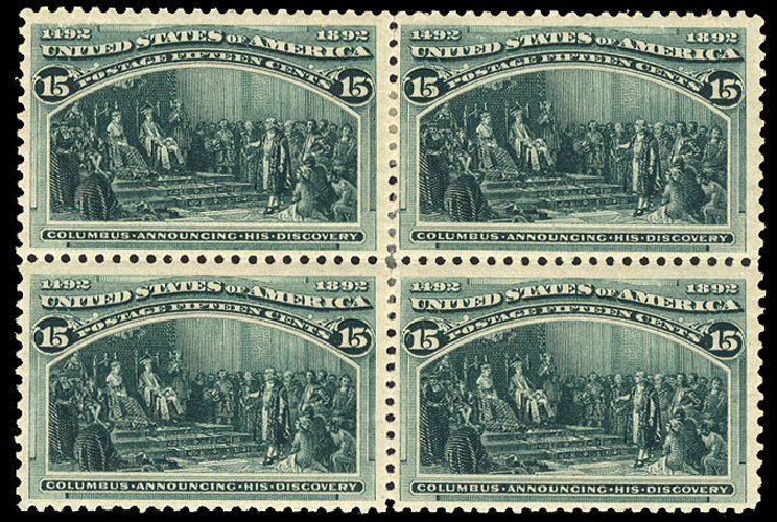 US Stamp Prices Scott Catalog # 238 - 15c 1893 Columbian Exposition. Cherrystone Auctions, Jun 2010, Sale 201006, Lot 22