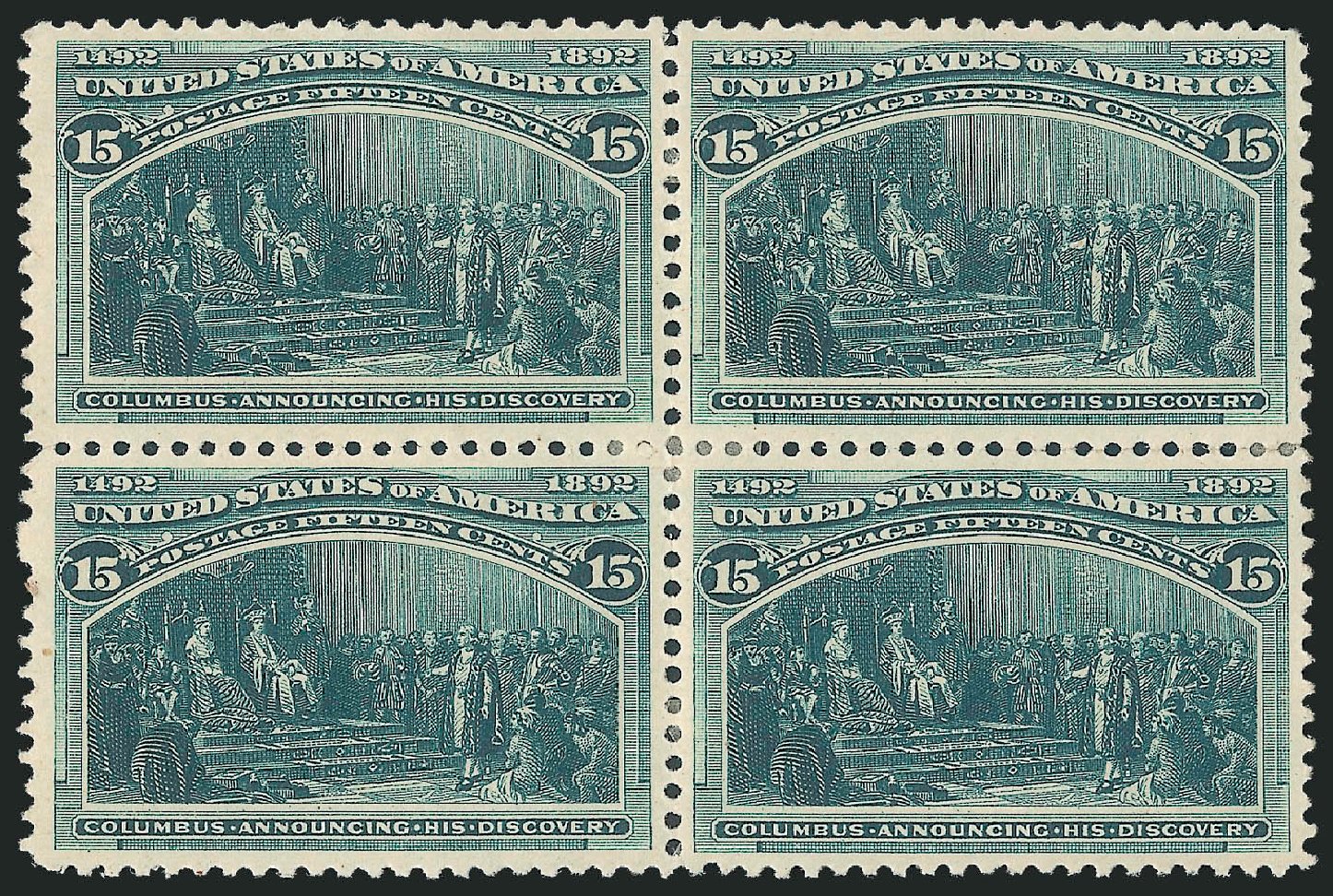 US Stamp Prices Scott Catalog 238 - 15c 1893 Columbian Exposition. Robert Siegel Auction Galleries, Mar 2012, Sale 1021, Lot 452