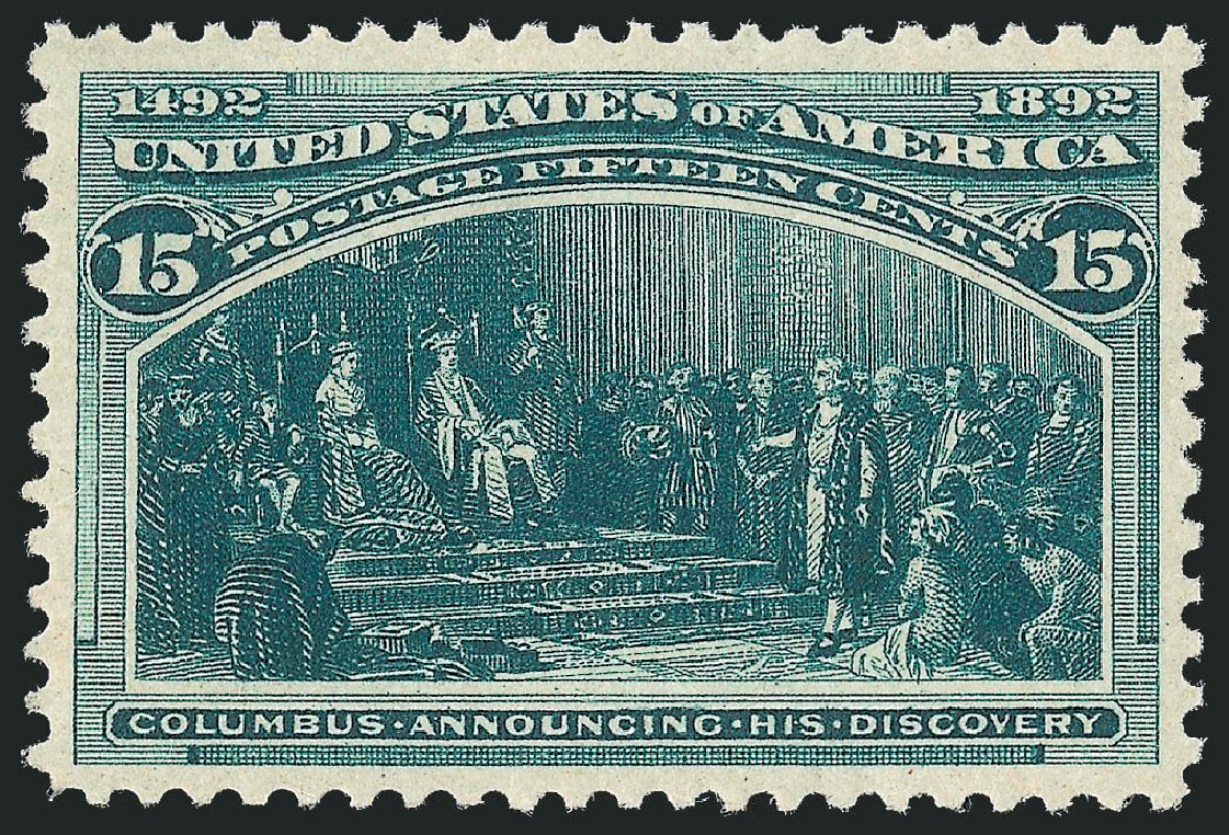 Value of US Stamp Scott Cat. 238: 1893 15c Columbian Exposition. Robert Siegel Auction Galleries, Oct 2010, Sale 997, Lot 5682